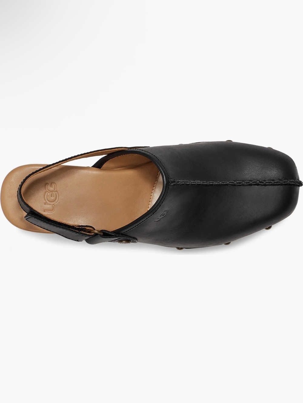 NWOT UGG Black Leather Studded Clog Slingback - Picture 4 of 5